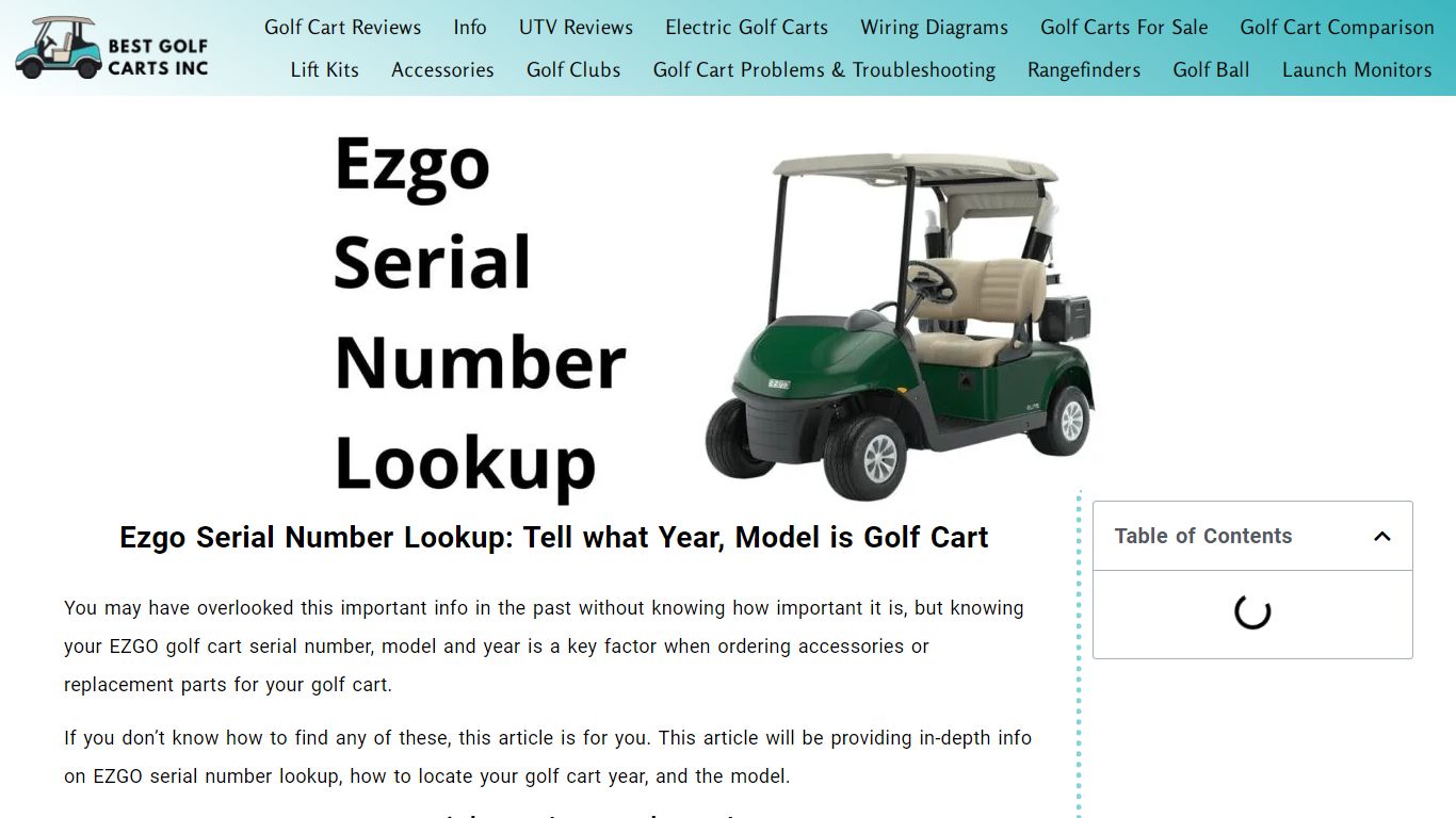 Ezgo Serial Number Lookup: Tell what Year, Model is Golf Cart